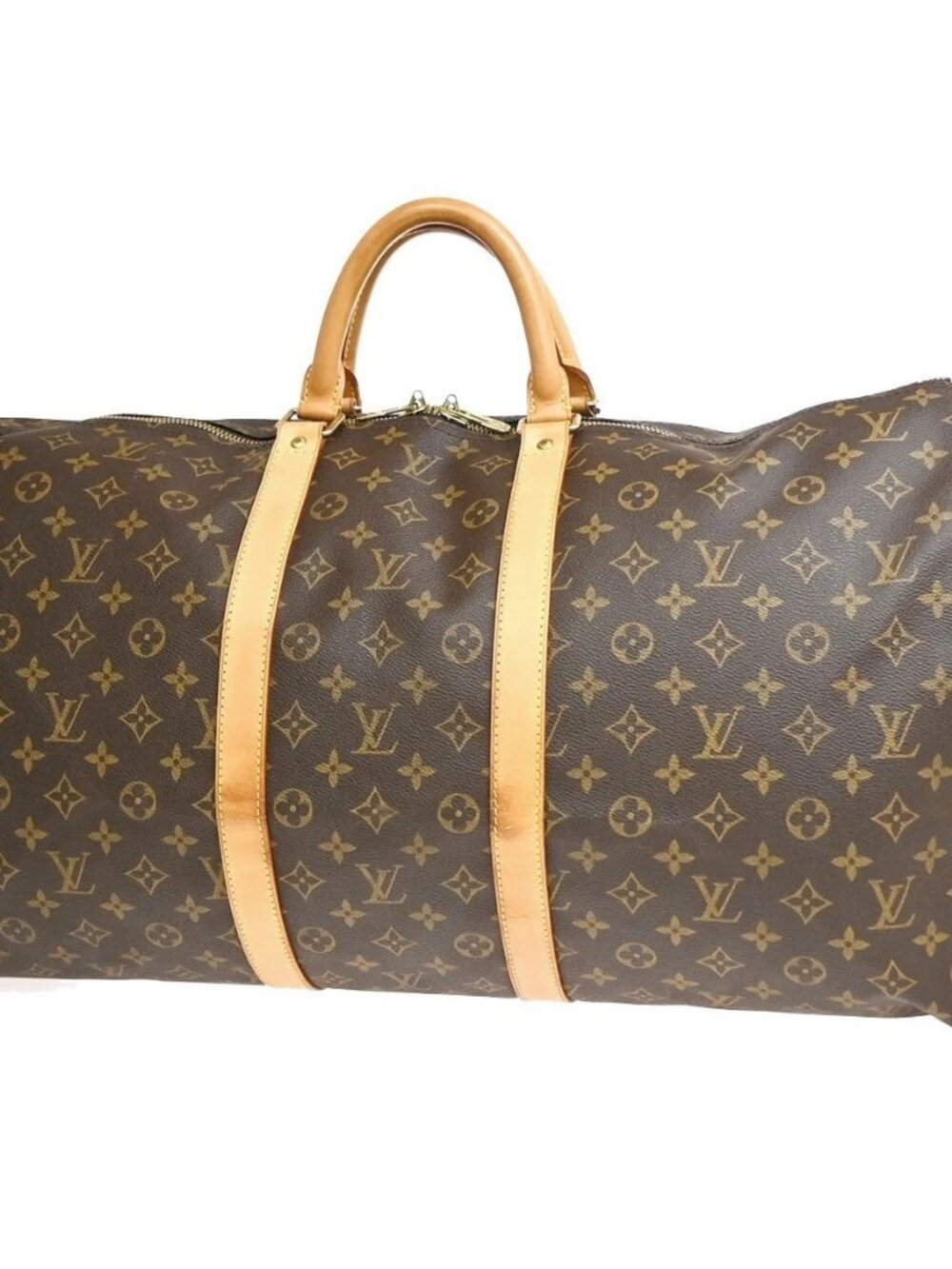 LOUIS VUITTON Keepall 55 Travel Hand Bag Monogram Leather Brown M41424 74YJ536